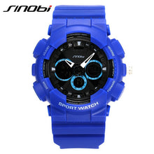 Top brand SINOBI dual display men's fashion leisure sports waterproof watch